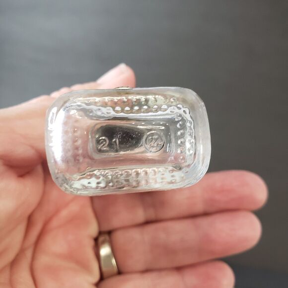 Vintage Miniature Decorative Pink Rhinestone Glass Perfume Bottle 2" Mini - Picture 4 of 8